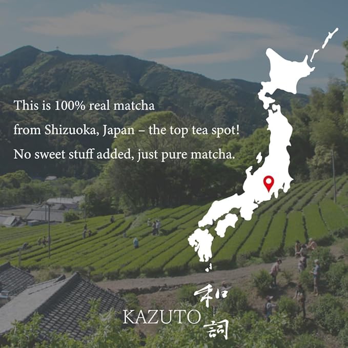 Kazuto Classic Ceremonial Grade Matcha Green Tea Powder - Premium First Harvest Single Origin USDA Organic Gluten-Free Vegan 100% Pure Unsweetened No Additives from Shizuoka (1.06oz Classic)