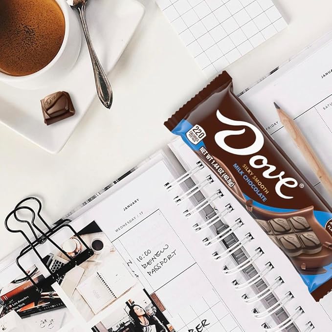 DOVE Chocolates Individually Wrapped Bulk Full Size Candy Bars Milk Chocolate 1.44 Ounce (18 Pack)