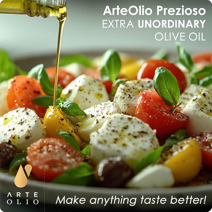 ArteOlio Prezioso Olive Oil: 100% Extra virgin cold pressed olive oil directly from Italy made in Single Estate Unordinary Rich Taste (250mL Bottle)