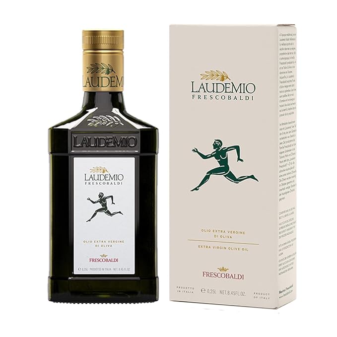 Frescobaldi Laudemio Extra Virgin Olive Oil 8.45 FL Oz 250ml Pack of 1 Premium Award Winning Product of Tuscany Italy Fruity &amp Peppery Flavor Smooth &amp Robust Low Acidity Rich in Polyp