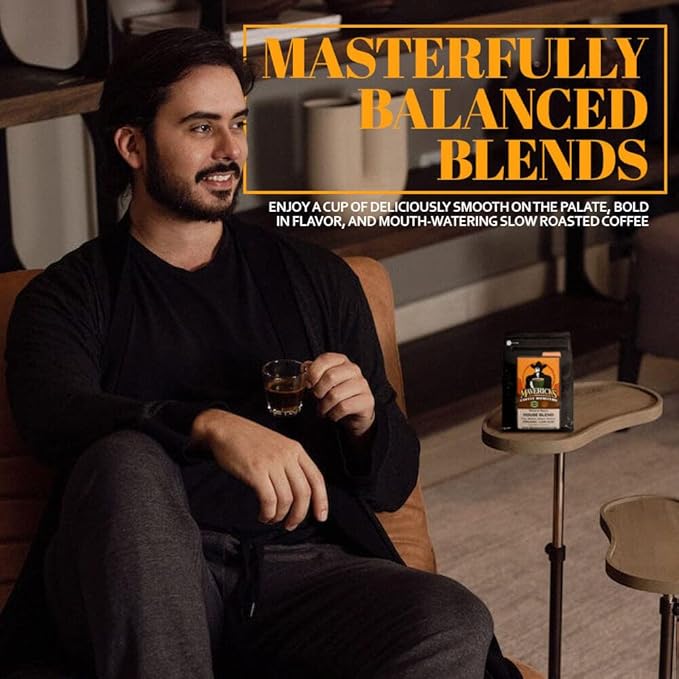 Midnight Ride Blend | 90% Less Acid | Low Acid Coffee 100% Organic ingredients| Bold Roast - - Whole Bean 1lb