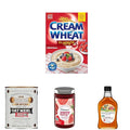 Bundle of Cream of Wheat Stove Top Hot Cereal + McCann's Traditional Steel Cut Oats + Polaner Verry Berry Strawberry Fruit Spread + Maple Grove Farms Pure Maple Syrup