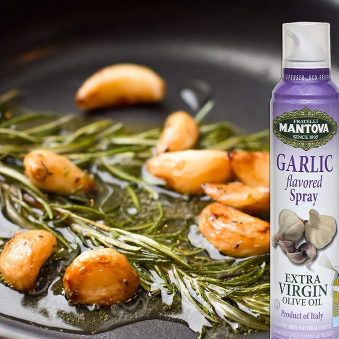 Generic Mantov.a Oil Spray Extra Virgin Olive Oil Garlic 8 oz (Pack Of 6)