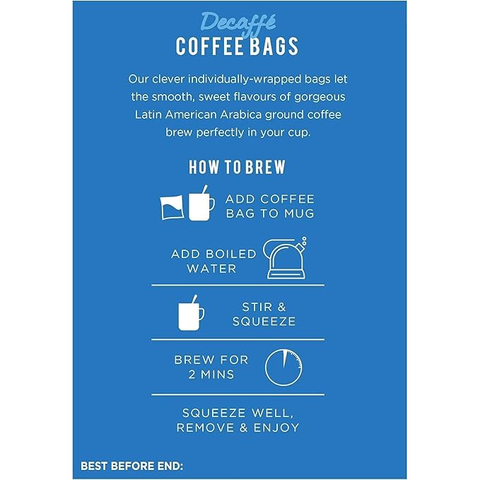 Taylors of Harrogate Decaffe Coffee Bags - 10 enveloped bags (Pack of 3 total of 30 Coffee Bags)