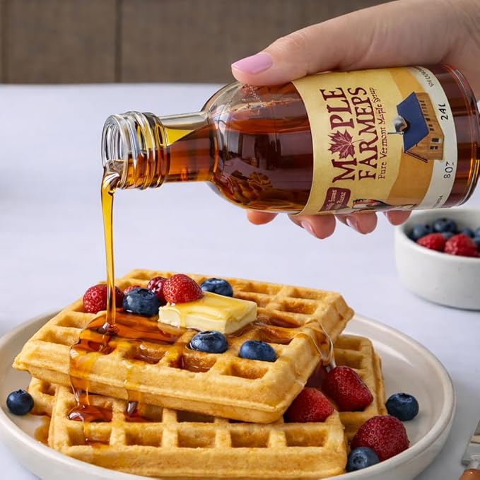 Vermont Maple Syrup Sampler Pure Small-Batch from Maple Farmers Four-pack 8 oz Glass Bottles Golden Amber Dark &amp Very Dark