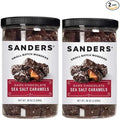 Sanders! Dark Chocolate Sea Salt Caramels (Pack of 2) – Gourmet Small-Batch Caramels Covered in Rich Dark Chocolate