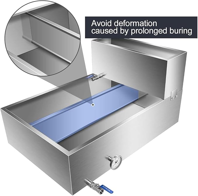 Maple Syrup Evaporator Pan Stainless Steel Maple Syrup Boiling Pan With Valve For Boiling Maple Syrup36Dx24Wx18.5H