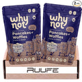 Almond based waffles Why Not Pancakes mix (2 pack) with Brownie flavor waffle Gluten Free &amp no added sugar Works with Waffle Maker - Fast and Fresh Breakfast Foods
