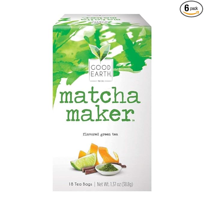 Good Earth Green Tea Sweet and Spicy Matcha Maker 18 Count Pack of 6