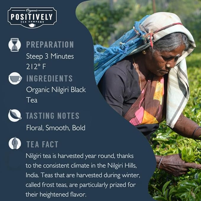 Organic Positively Tea Company Indian Tea Sampler Loose Leaf 4 Ounce 3 Pack