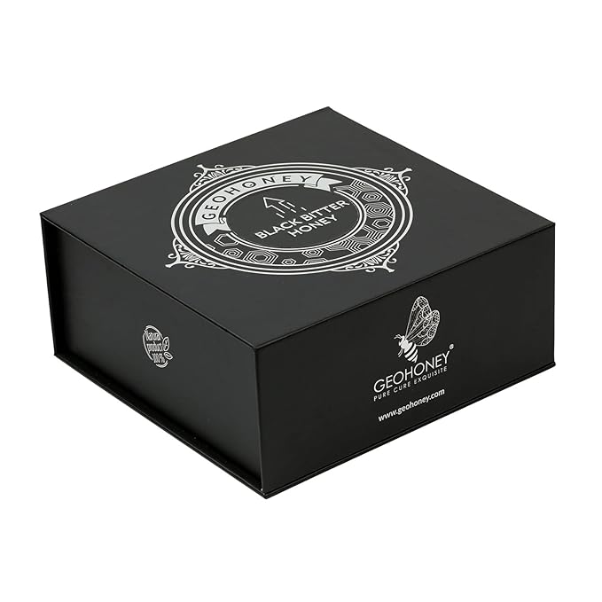 Geohoney Premium Black Bitter Oak Honey - 450 Gram - Unique Taste &amp Natural Goodness