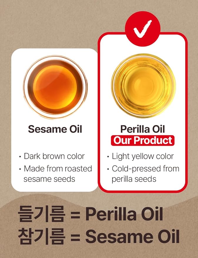 NICE WITCH'S Raw Perilla Oil 270ml / 9.5oz - 100% Perilla Seeds low-temperature compression 저온압착 생들기름