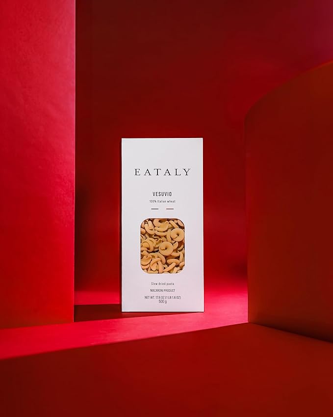 Eataly Bronze Die Trio Pasta Bundle Pack- Tortiglioni Vesuvio &amp Paccheri 3-500g (17 oz.) Boxes- 1 Each