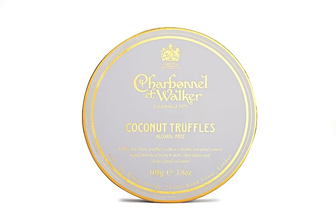 Charbonnel et Walker Milk Chocolate Coconut Truffles Alcohol Free Creamy Coconut Center 3.8oz 108g