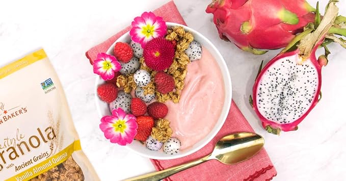 Erin Baker's Homestyle Granola Vanilla Almond Quinoa Vegan NON-GMO 7Grams of Plant Based Protein12 Ounce
