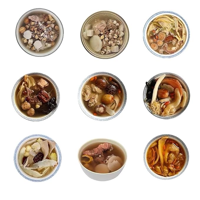 Sweet Post Chinese Herbal Soup Base Kit | All-Natural Braising Spice Pouches for Broths &amp Stews | Seasoning Blend - No MSG Non-GMO 滋补品汤料| 煲汤料 男女性养生汤 炖汤料 老火汤料 (395g 4 Flavor Set)