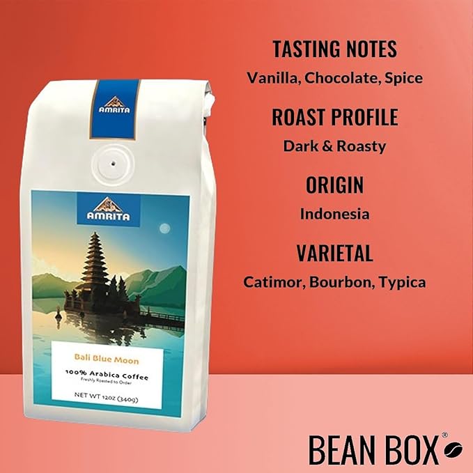 Bean Box Sampler - Roasted by Amrita Certified Pure 3-Pack Whole Bean Coffee Gourmet Coffee
