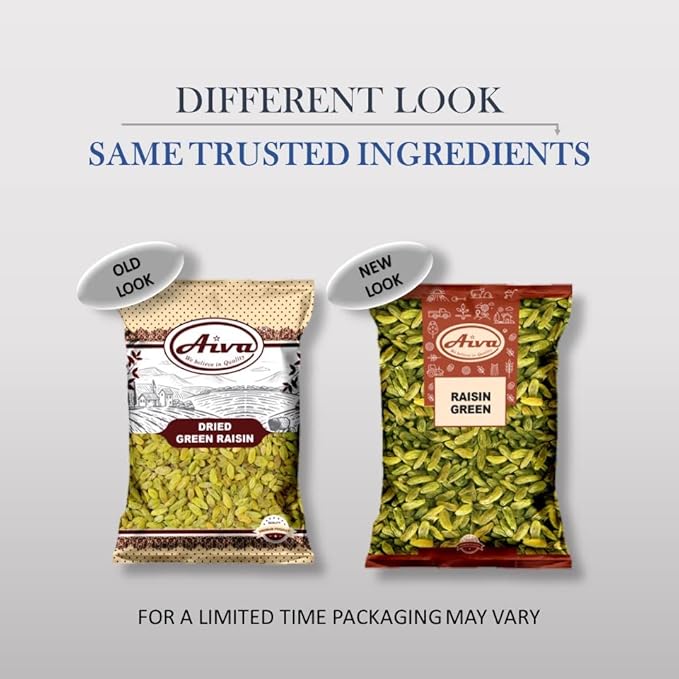Aiva Green Raisins (2 LB) Bulk– Premium Seedless Dried Fruit for Snacking Baking and Cooking