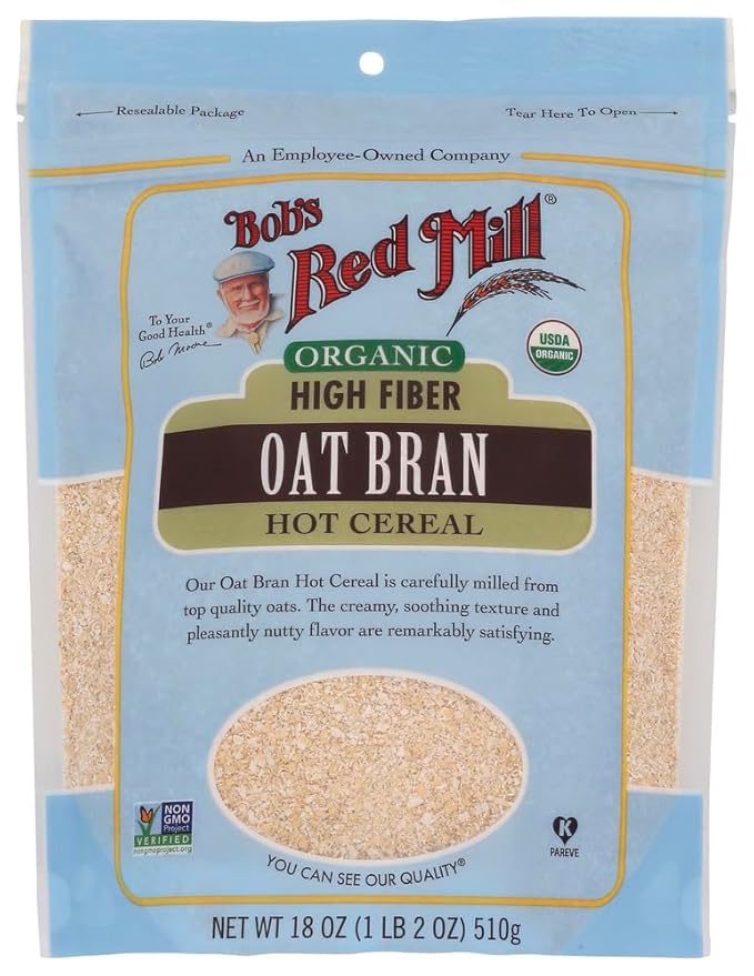 Bob's Red Mill Cereal Oat Bran Organic 18.0 OZ (Pack of 6)