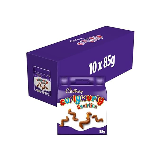 Cadbury Curly Wurly Squirlies Chocolate Bag 85 g - Pack of 10