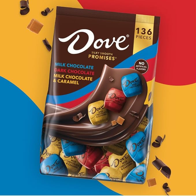 DOVE PROMISES Milk Chocolate Dark Chocolate &amp Caramel Chocolate Mothers Day Candy Variety Bag 38.9oz