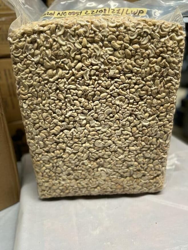 Sano Nuts 50LB Whole Raw Cashews - West African Origin Raw Unsalted Cashews Nuts - Fresh &amp Unroasted Cashews - 100% Natural Grown Kosher Vegan - 50 Pounds of Raw Cashew Pieces - Vacuum Pack