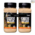 Blackatone Cheese Steak Seasoning Blend Savory Garlic &amp Spice Mix 7.3 oz Bottles (Pack of 2) with K-Tech USA Keychain