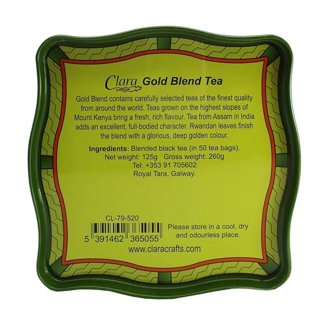 Irish Breakfast Tea - Celtic Peacock Irish Weave Designed Tin 1pack 50 count