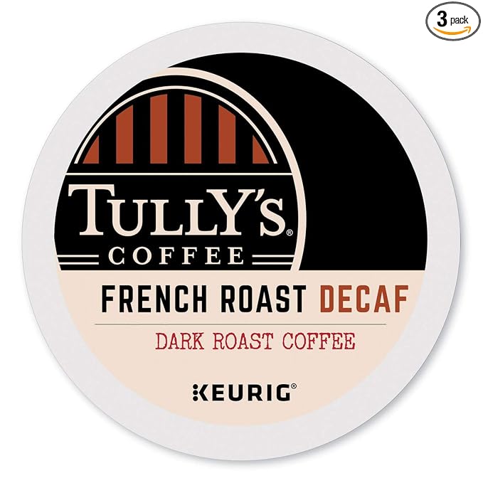 Tully's House Blend DECAF Coffee for Keurig Brewing Systems 24 K- Cups (3 Pack)