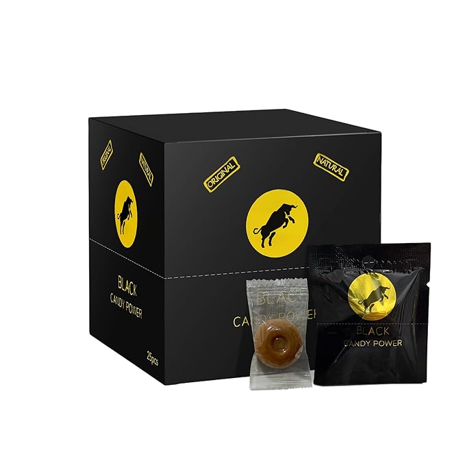 Pure Honey Candy with Black Seed Ginseng &amp Natural Herbs For Male Full Box of 25 Count