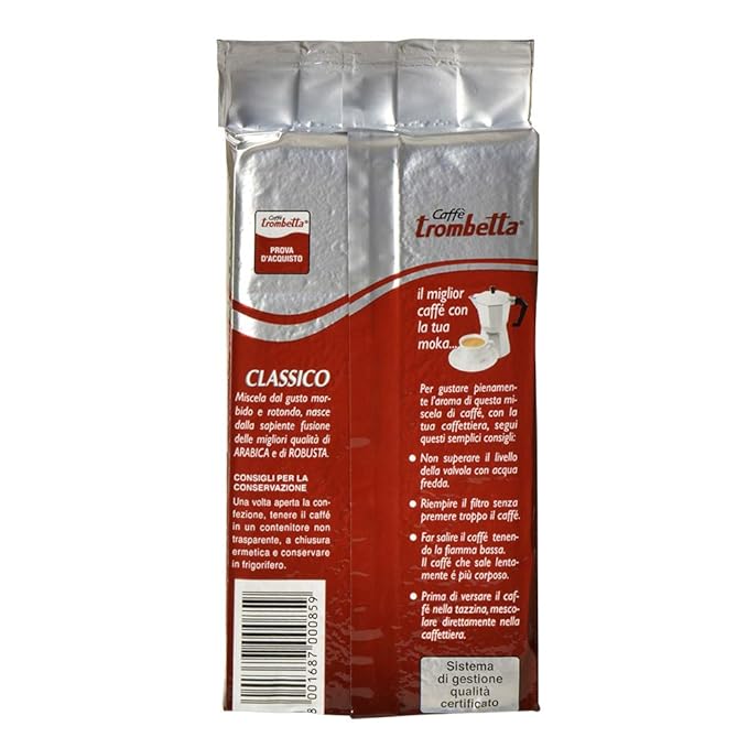 Trombetta Grinded Coffee Gusto Classico 8.5 Ounce (Pack of 20)