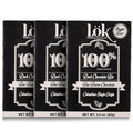 Lök Foods Dark Chocolate Bar 100% Cacao | Fair Trade Kosher Gluten Free Vegan Bean-to-Bar Sugar-Free No Sugar Alcohol No Artificial Sweetener Keto Friendly Low-Carb Paleo | 3.0 Ounce 3 Pack