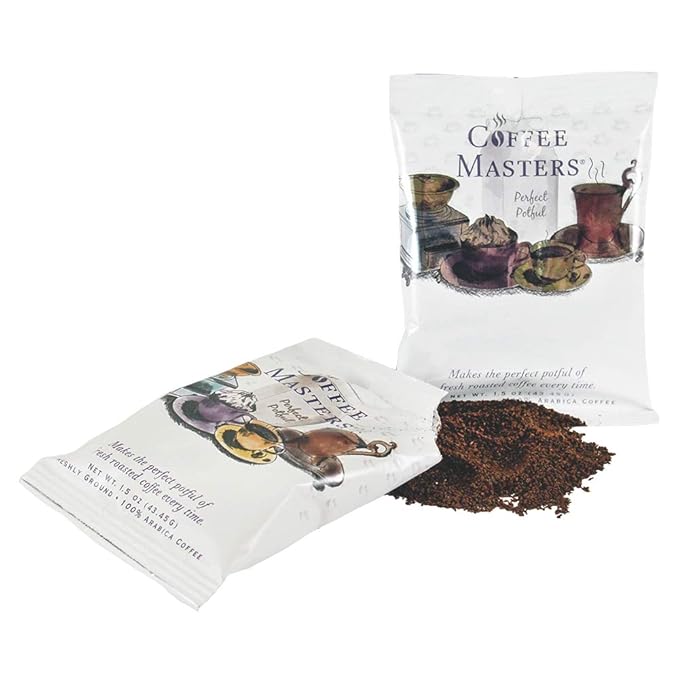 Coffee Masters Perfect Potful Breakfast Blend Ground Coffee 1.5-Ounce Packets (Pack of 12)