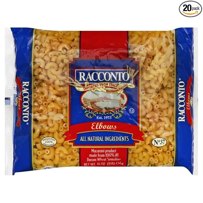Racconto Elbows Pasta 16 Ounce -- 20 per case.