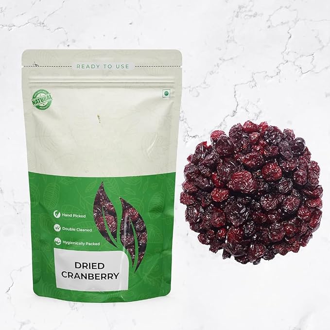 Generic Dried Cranberries Sweet &amp Delicious Cranberry Dry Fruit Without Sugar (Gluten Free and Vegan) pack of 1-100 gm