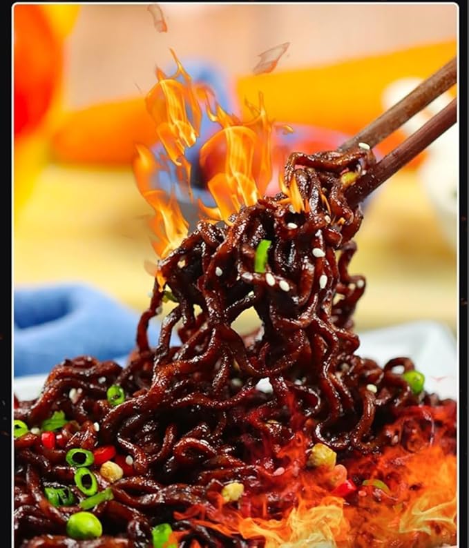 Ghost Pepper Noodles Spicy Dry Mixed Noodles 80g/barrel 1 Million Spiciness Black Noodles Hot Pepper Spicy Instant Dry Mixed Noodles Super Spicy Instant Noodles Cup Noodles (4 buckets)