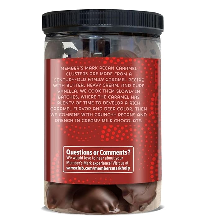 Member Marks Milk Chocolate Pecan Caramel Clusters 30.2 oz. Pack-1
