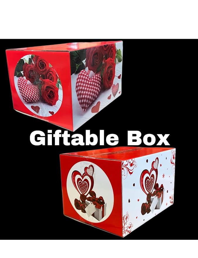Valentines Day Gift Basket Set with Teddy (Red or White) Heart-Shaped Chocolates Assorted Chocolates for Him or Her