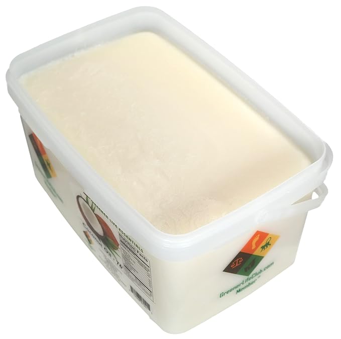 Coconut Oil - 76F - 7 lb - No Scent/Odor - also called Coconut Butter - Food Grade - safety sealed PP container with resealable lid and removeable and re-attachable handle - microwave-safe freezer-sa