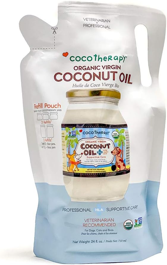 CocoTherapy Organic Virgin Coconut Oil Non-GMO 100% Human-Grade Refill 24 oz.