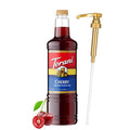 Torani Cherry Coffee Syrup 1 Liter Bottle with Pump Dispenser – Flavored Syrup for Lattes Teas Cocktails Lemonades &amp Desserts – Premium Coffeehouse Quality Drink Syrup