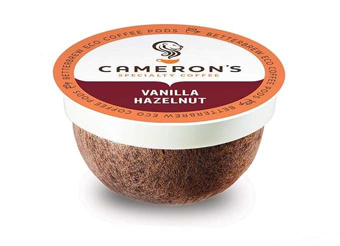 Cameron's Coffee Single Serve Pods Flavored Vanilla Hazelnut 18 Count (Pack of 1)