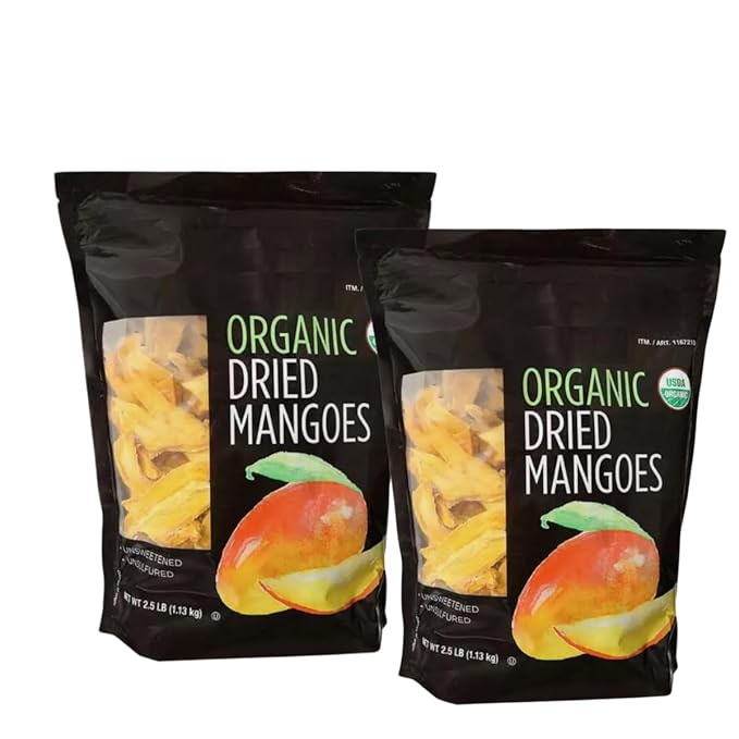 Dried Organic Mangoes 2.5 Pounds Pack of 2