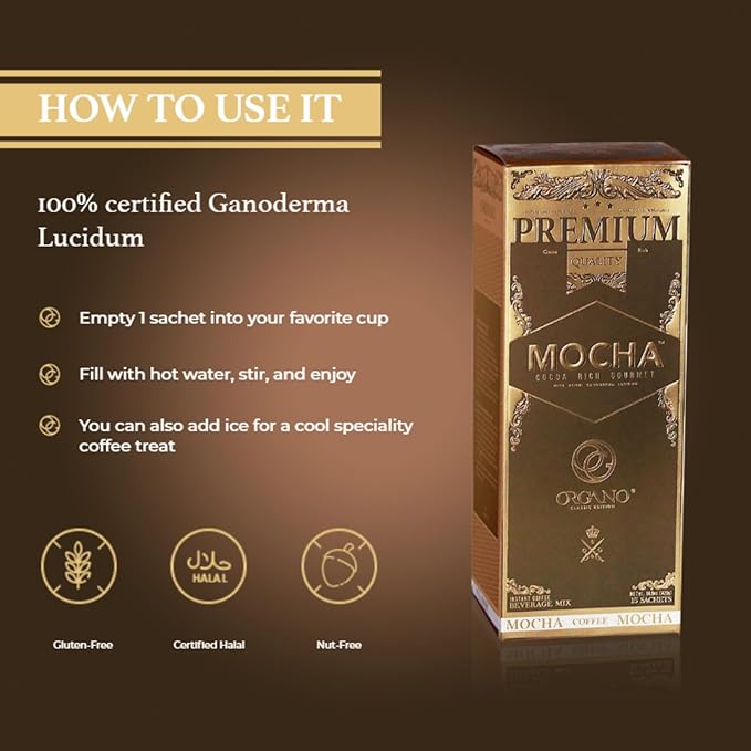4 Boxes ORGANO Gourmet Cafe Mocha (60 sachets)