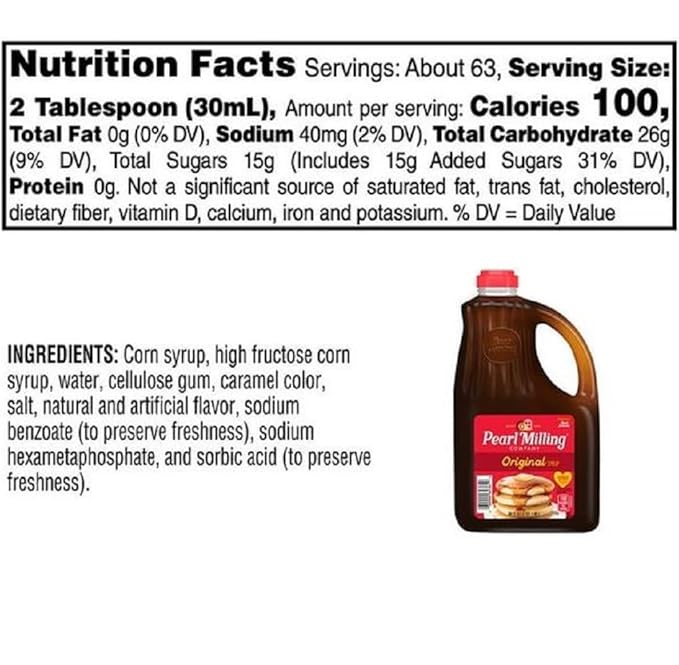 Pearal Millingi Company Original Syrup 64 oz. (Rich and delicious taste)