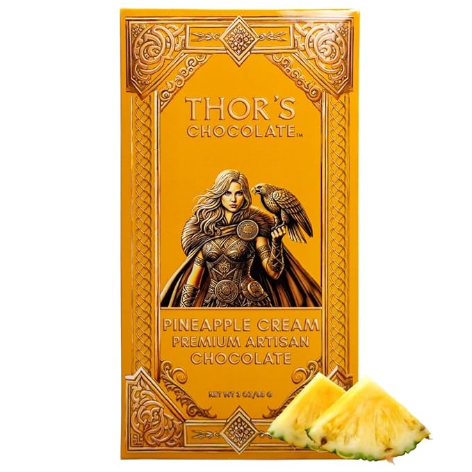 Thor’s Chocolate Variety Pack of 6 Milk Dark Dark Almonds Raspberry Pineapple and Huckleberry Bean to Bar Small Batch Smooth &amp Creamy Luxury Gourmet Chocolate Made in USA (6 x 3oz Bars)