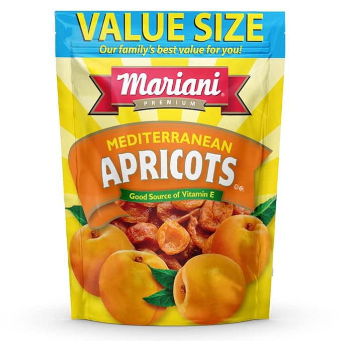 Mariani | Mediterranean Dried Apricots | Healthy Snacks for Kids &amp Adults | Dried Fruit | Vegan Snacks | Gluten Free Snacks | No Sugar Added Fat Free Non GMO | 40 Ounces (Resealable Bulk Bag)
