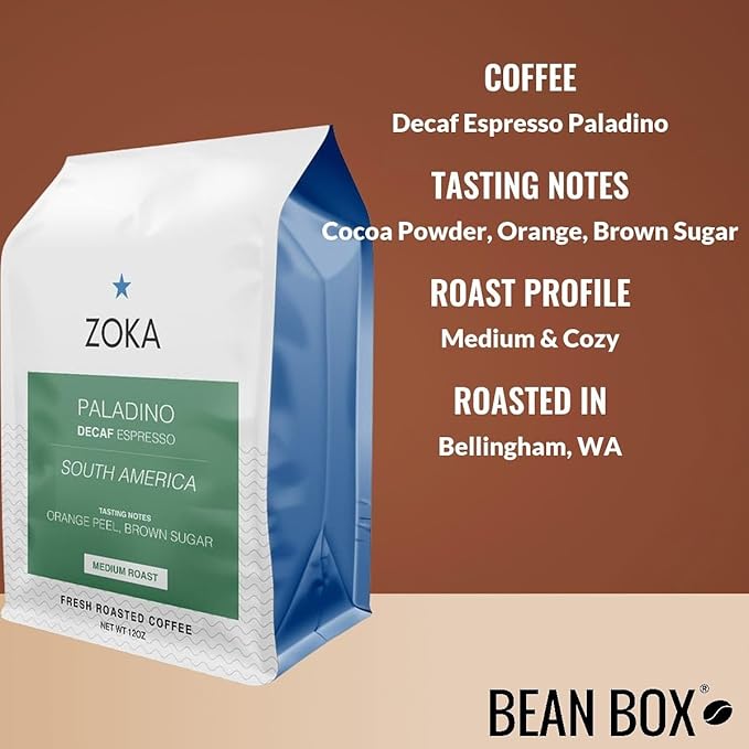 Decaf Espresso Paladino - Roasted by Zoka Coffee - Freshly Ground Coffee - 2 Pound Bag
