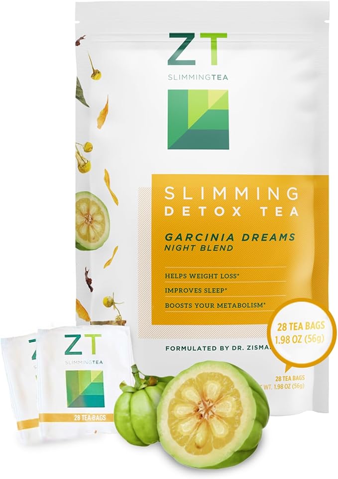 Dr. Zisman ZT Slimming Detox Tea - Garcinia Dreams Night Blend Weight Loss Tea - Muscle Tension - Enhanced Digestion Healthy Rest While Burning Calories (28 Tea Bags)