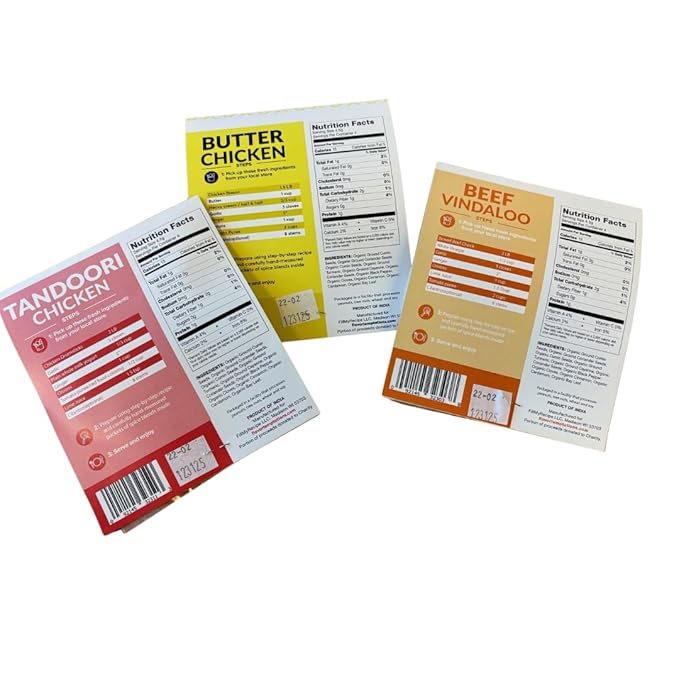 Butter Chicken Makhani Tandoori Chicken Beef Vindaloo Indian food spice kits by Flavor Temptations | Home Cook Authentic Indian Food | Organic Gluten Free No Sodium (3 Spice Kits)
